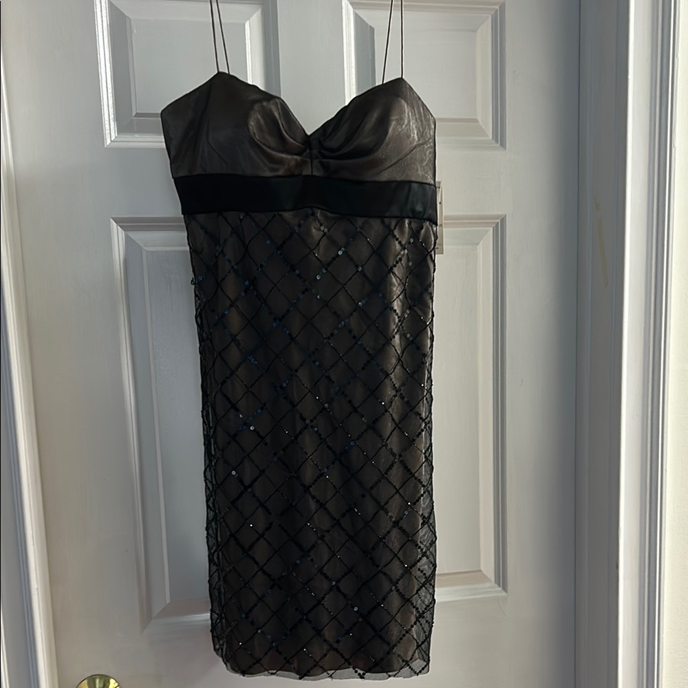 Sherrie Bloom Black Sheath Cocktail Dress